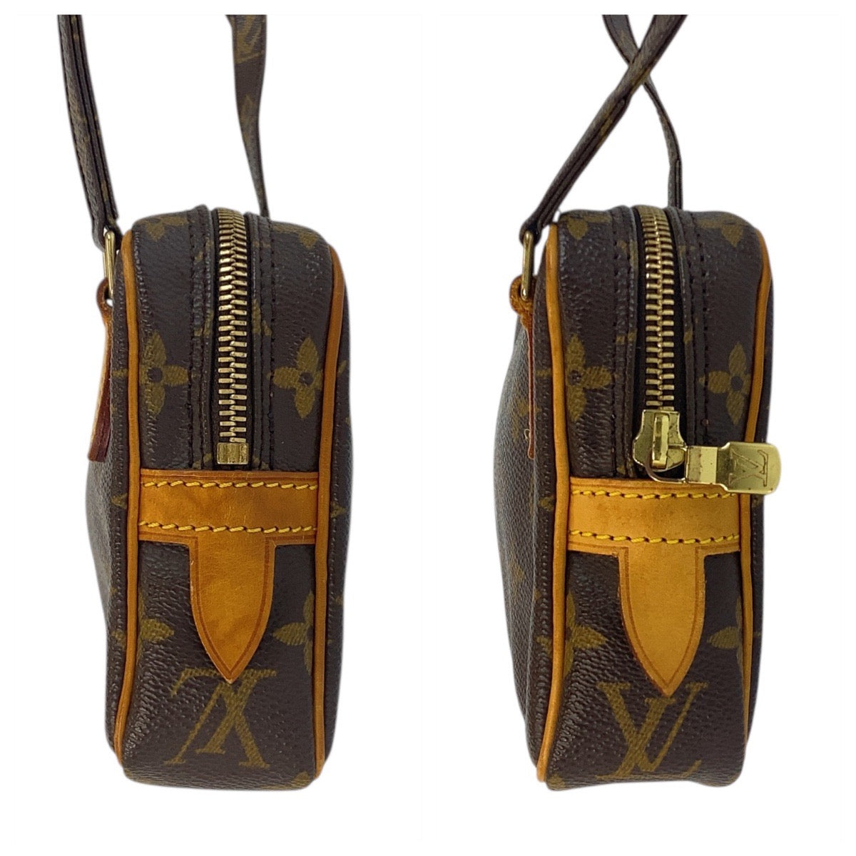 21603
LOUIS VUITTON ルイヴィトン モノグラム マルリーバンドリエール ブラウン ゴールド金具 PVC M51828 ショルダーバッグ ポシェット レディース AB36