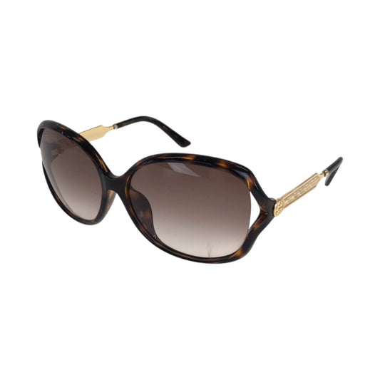 21605
GUCCI グッチ マーブル ブラウン ゴールド メタル / プラスチック GG0076SK 003 62□15 130 サングラス オーバル レディース ABP14