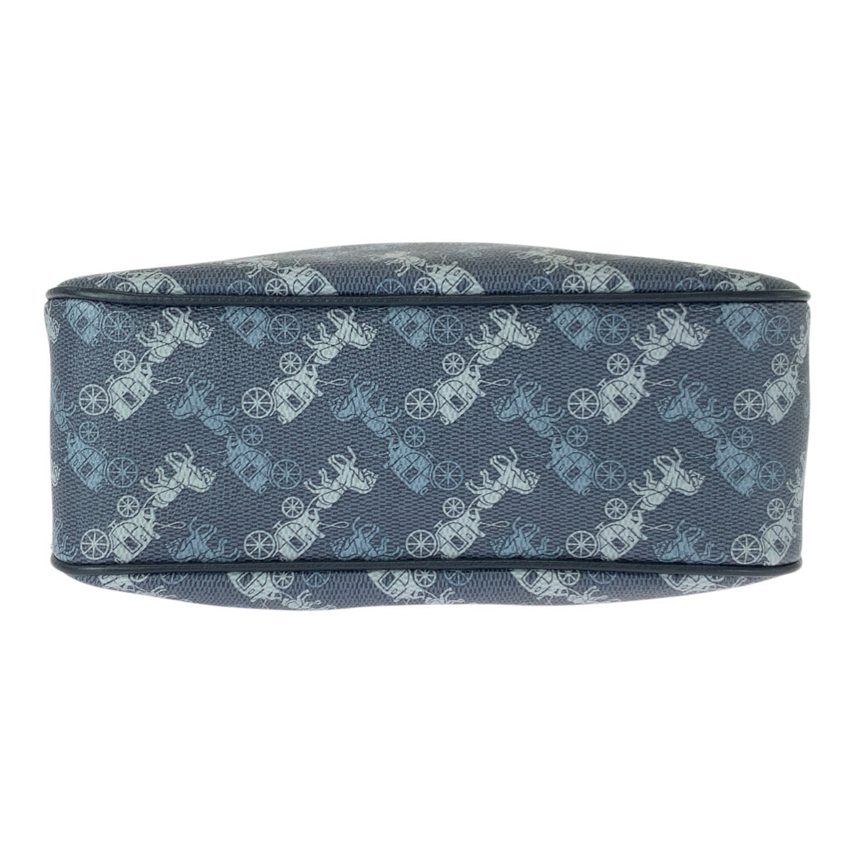 21609
COACH コーチ ホースアンドキャリッジ ブルー シルバー金具 PVC / レザー 91109 ショルダーバッグ レディース A10