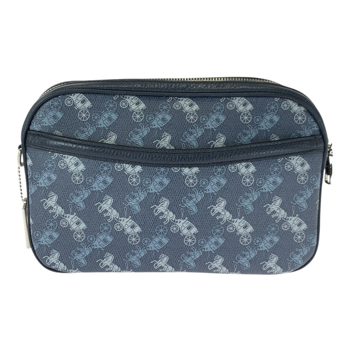 21609
COACH コーチ ホースアンドキャリッジ ブルー シルバー金具 PVC / レザー 91109 ショルダーバッグ レディース A10