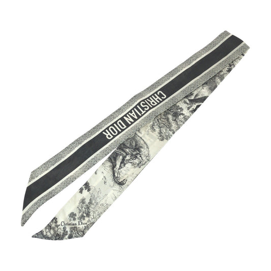 21610
Christian Dior クリスチャンディオール ミッツァスカーフ グレー ホワイト シルク 15JOU1061602 スカーフ メンズ ABP10