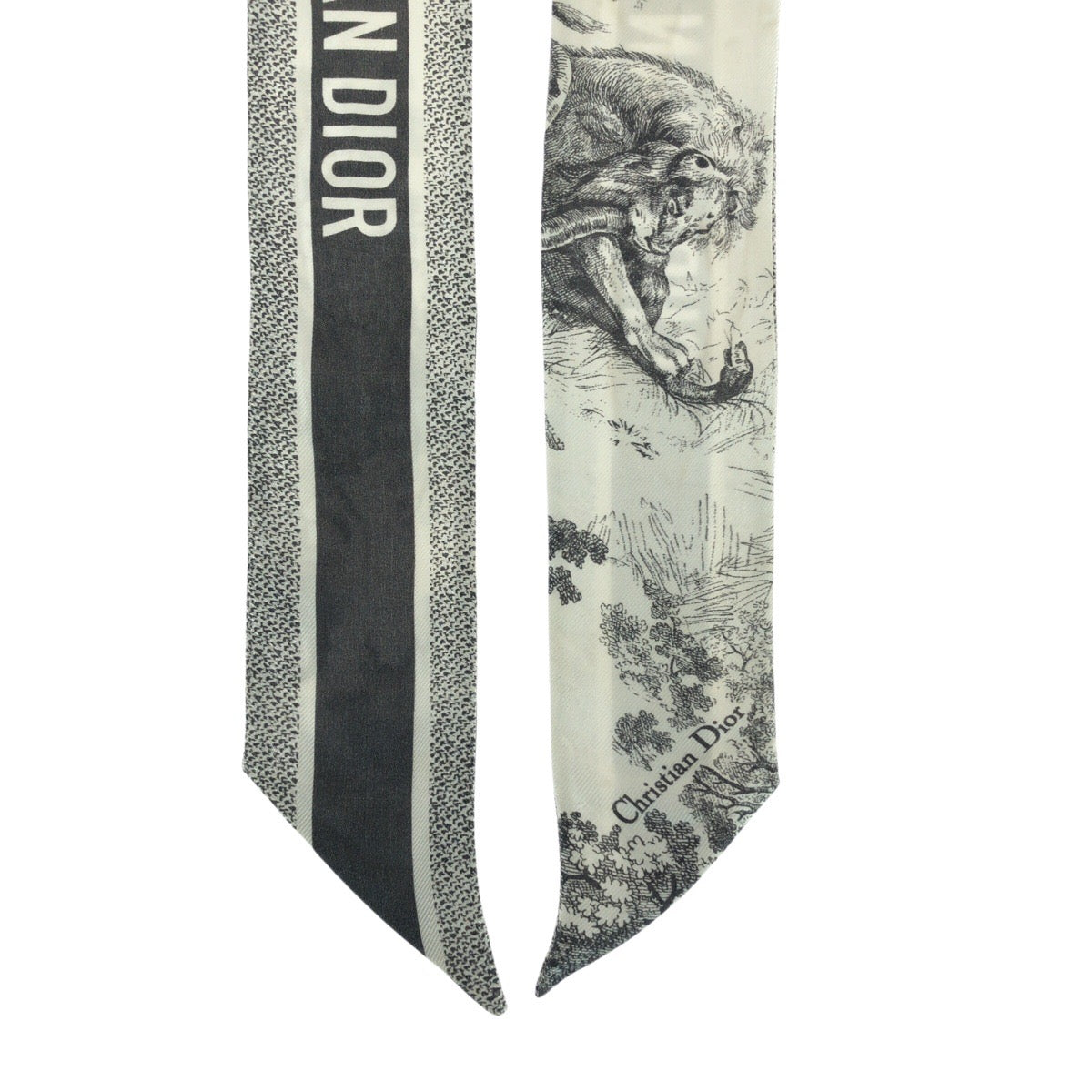 21610
Christian Dior クリスチャンディオール ミッツァスカーフ グレー ホワイト シルク 15JOU1061602 スカーフ メンズ ABP10