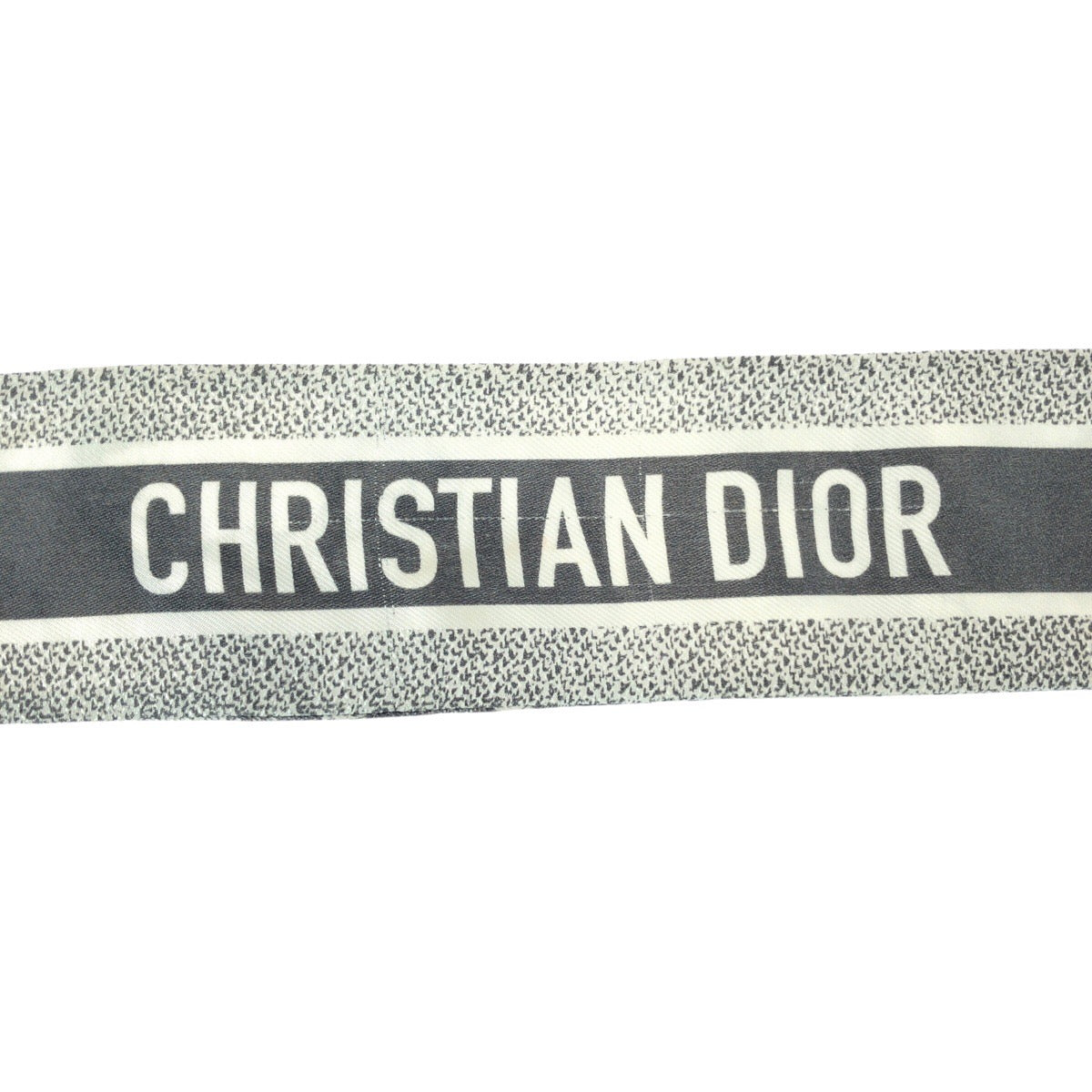 21610
Christian Dior クリスチャンディオール ミッツァスカーフ グレー ホワイト シルク 15JOU1061602 スカーフ メンズ ABP10