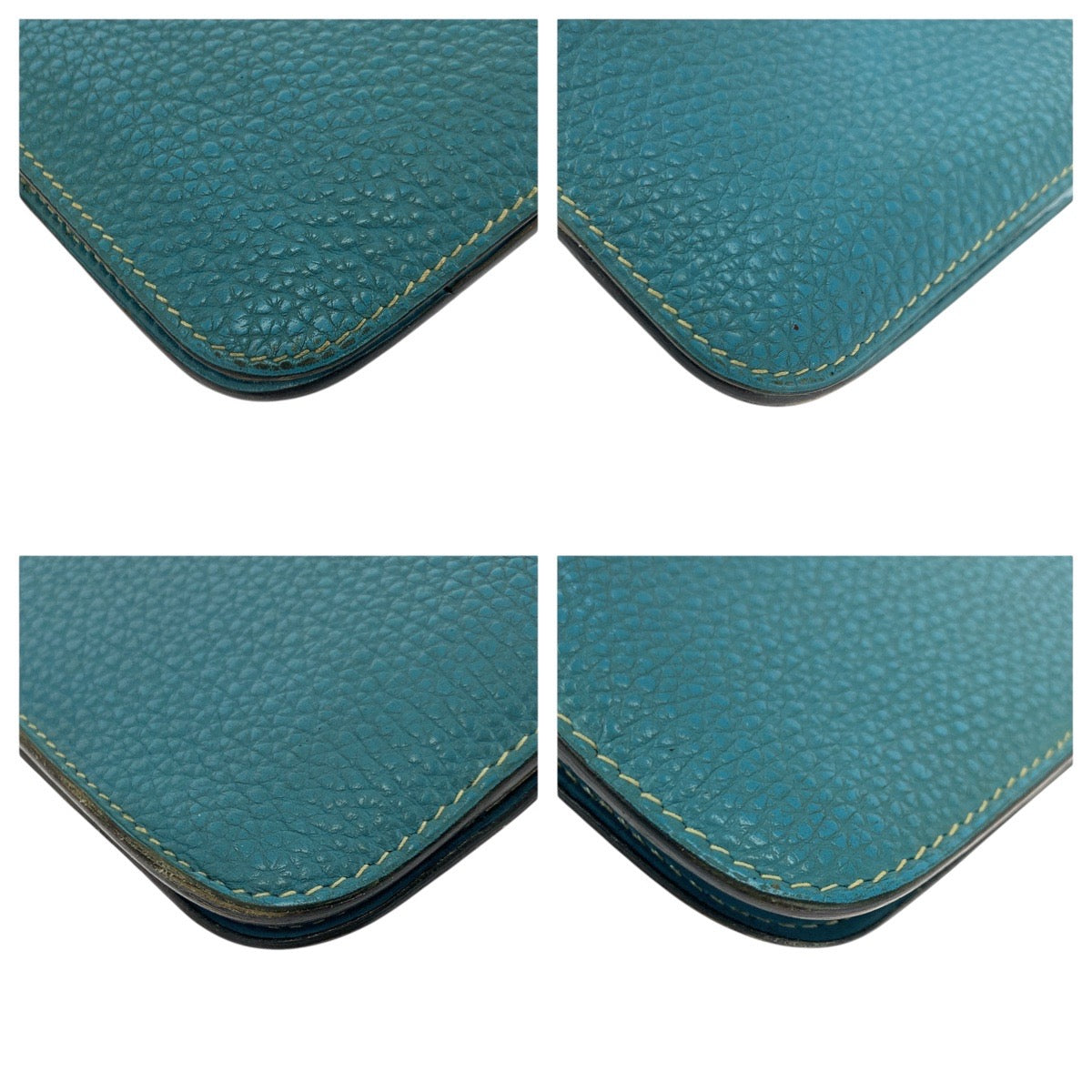 21612
HERMES エルメス ドゴン GM ブルージーン ブルー シルバー金具 トゴ 長財布 ロングウォレット □L刻印 レディース AB42