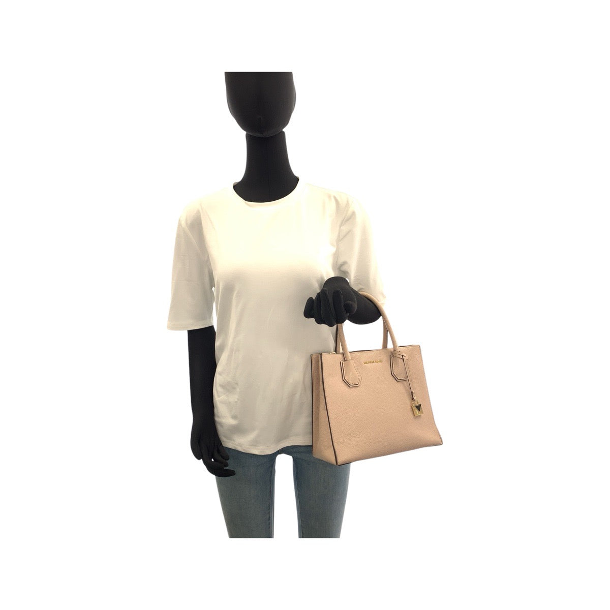 21613
Michael Kors マイケルコース マーサー ベビーピンク ベージュ ゴールド金具 レザー 30F6GM9T2L ハンドバッグ トートバッグ レディース AB4