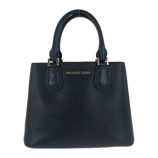 21614
Michael Kors マイケルコース ブラック 黒 ゴールド金具 レザー トートバッグ ハンドバッグ レディース ABP6