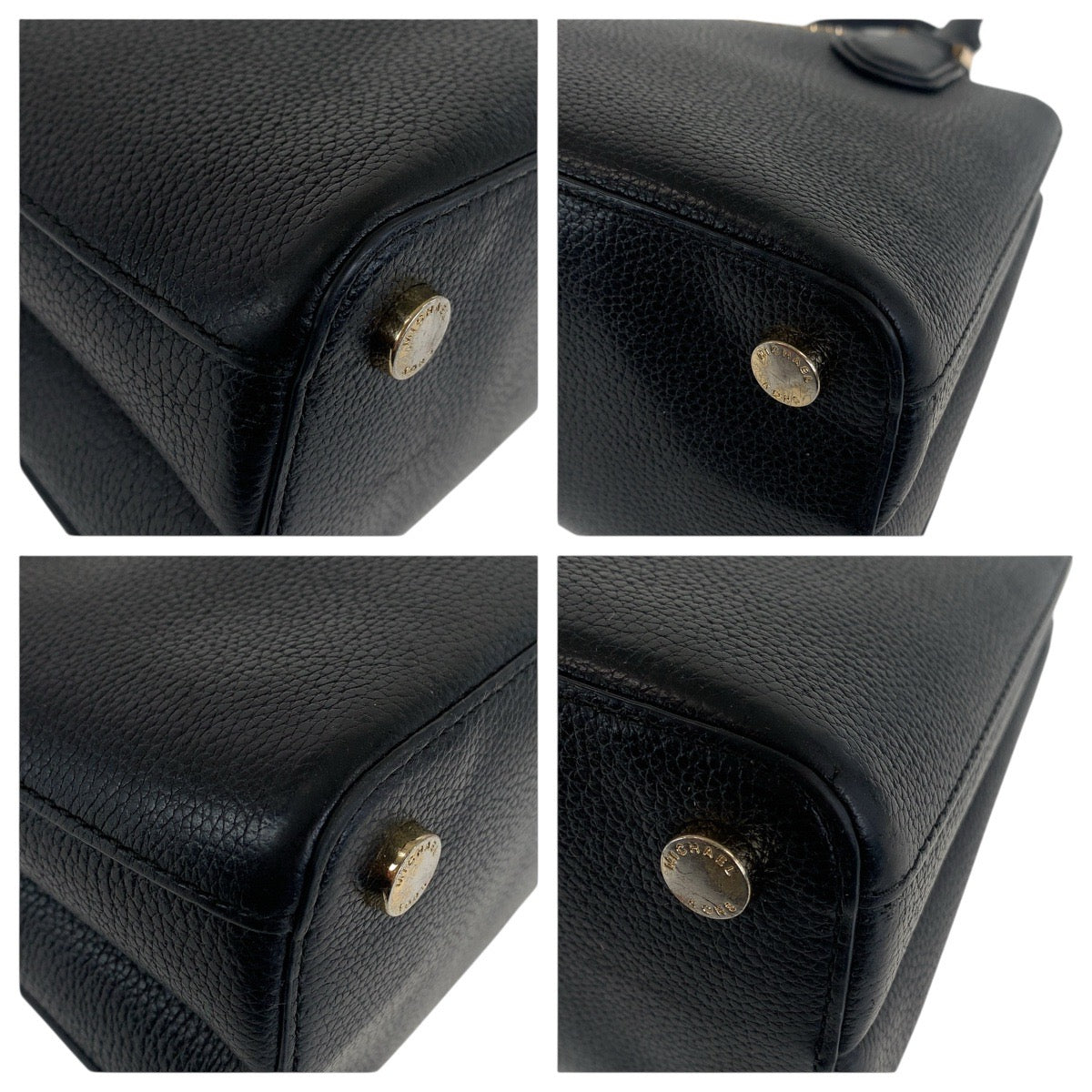 21614
Michael Kors マイケルコース ブラック 黒 ゴールド金具 レザー トートバッグ ハンドバッグ レディース ABP6