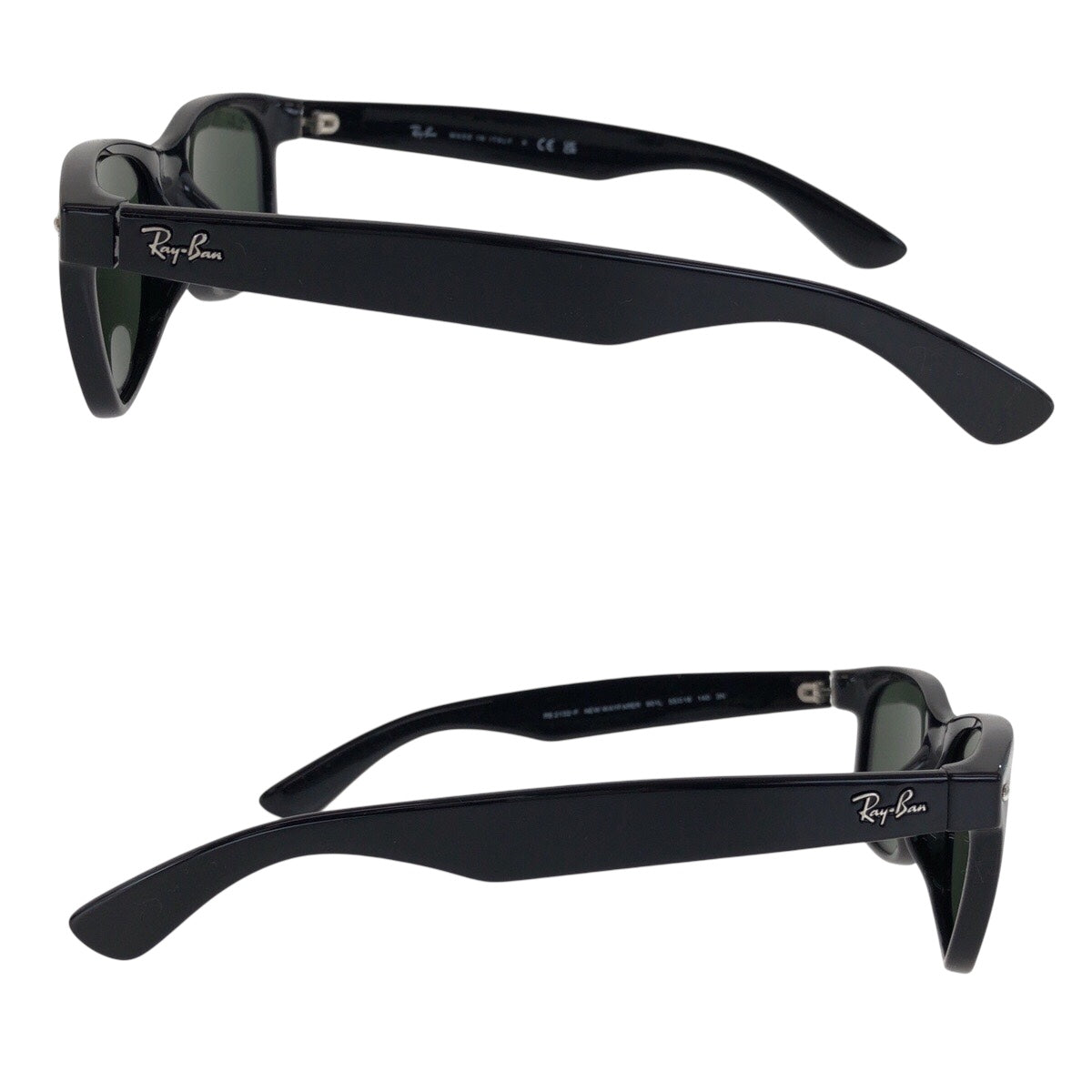 21624
Ray-Ban レイバン ウェイファーラー 男女兼用 ブラック 黒 グリーン プラスチック RB 2132 F 901L 55□18 140 3N サングラス ウェリントン メンズ SA12
