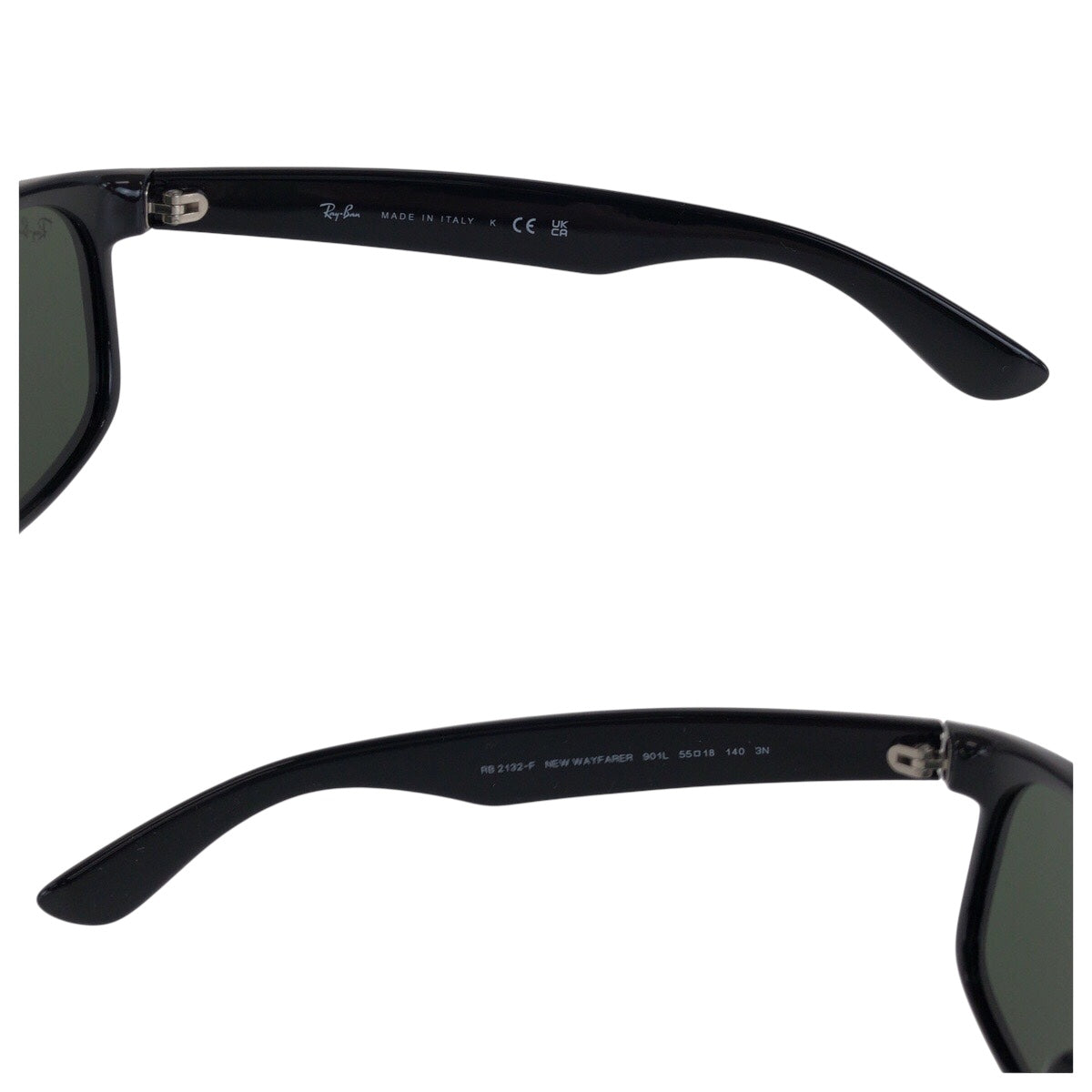 21624
Ray-Ban レイバン ウェイファーラー 男女兼用 ブラック 黒 グリーン プラスチック RB 2132 F 901L 55□18 140 3N サングラス ウェリントン メンズ SA12