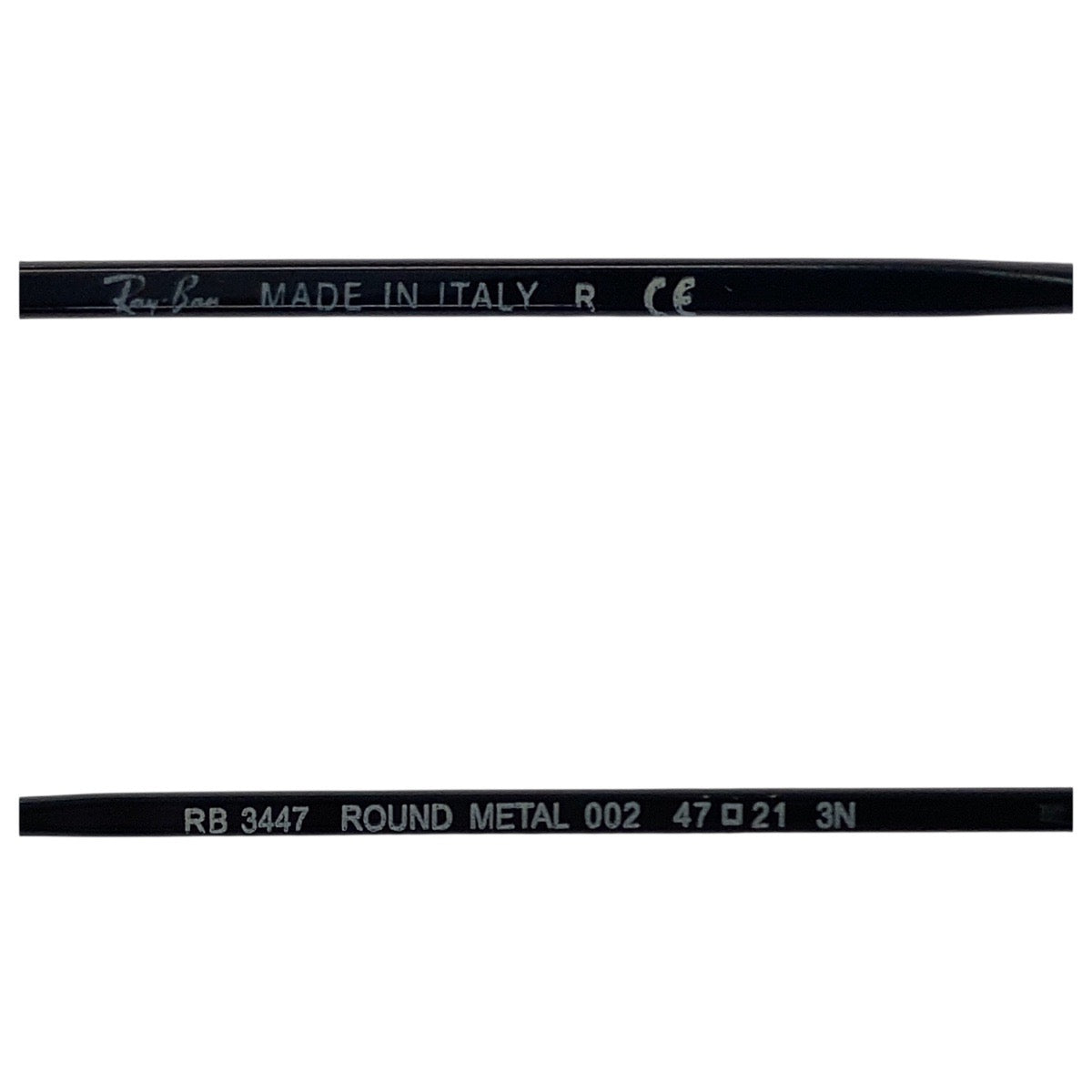 21625
Ray-Ban レイバン ブラック 黒 メタル / プラスチック RB3447 ROUND METAL 002 47□21 3N サングラス 男女兼用 ラウンド レディース ABP10