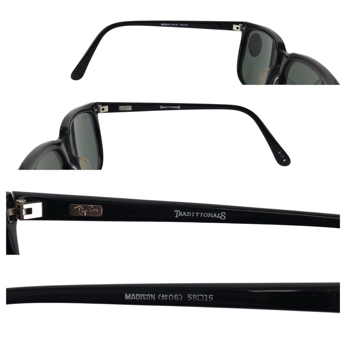 21629
Ray-Ban レイバン ヴィンテージ ボシュロム トラディショナル マディソン ブラック 黒 シルバー金具 プラスチック (#06) 58□15 サングラス 男女兼用 ウェリントン レディース A12