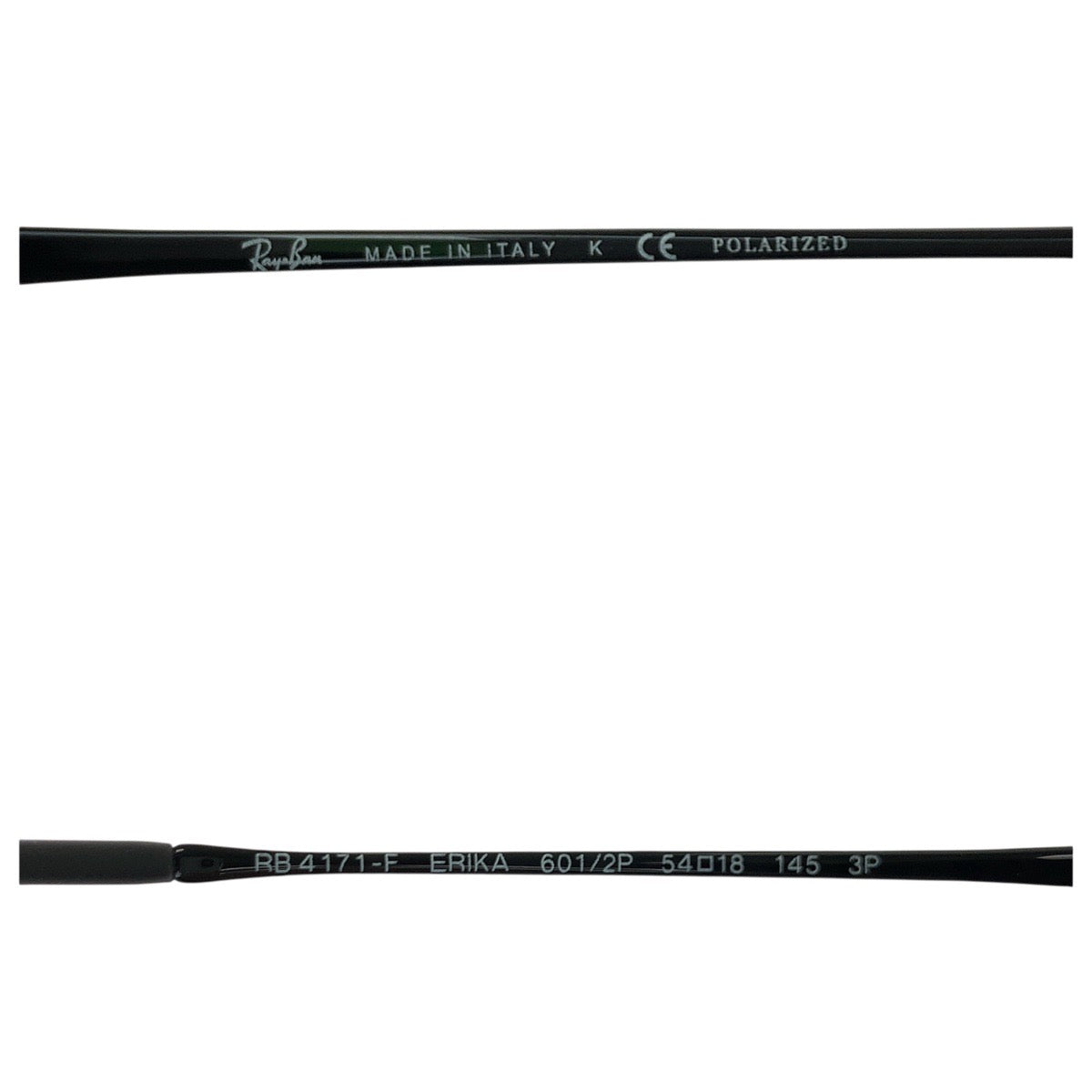 21630
Ray-Ban レイバン ブラック 黒 グリーン プラスチック R B4171-E ERIKA 601/2P 54□18 3P サングラス 男女兼用 ボストン メンズ A12