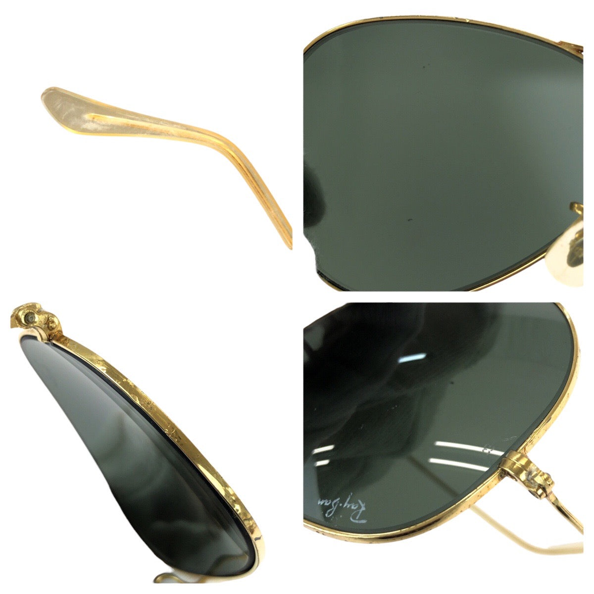 21631
Ray-Ban レイバン ヴィンテージ アビエーター ボシュロム ティアドロップ ゴールド グレー メタル 62□14 サングラス メガネ 男女兼用 ティアドロップ メンズ ABP14