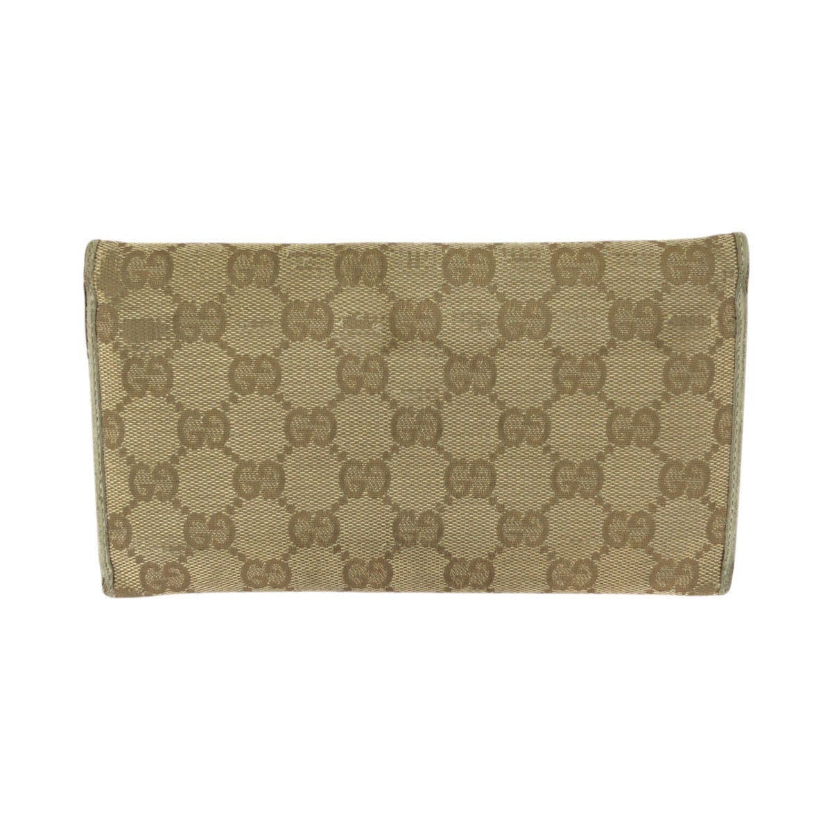 21634
GUCCI グッチ ベージュ ゴールド金具 GGキャンバス / レザー 257303 長財布 ロングウォレット レディース B