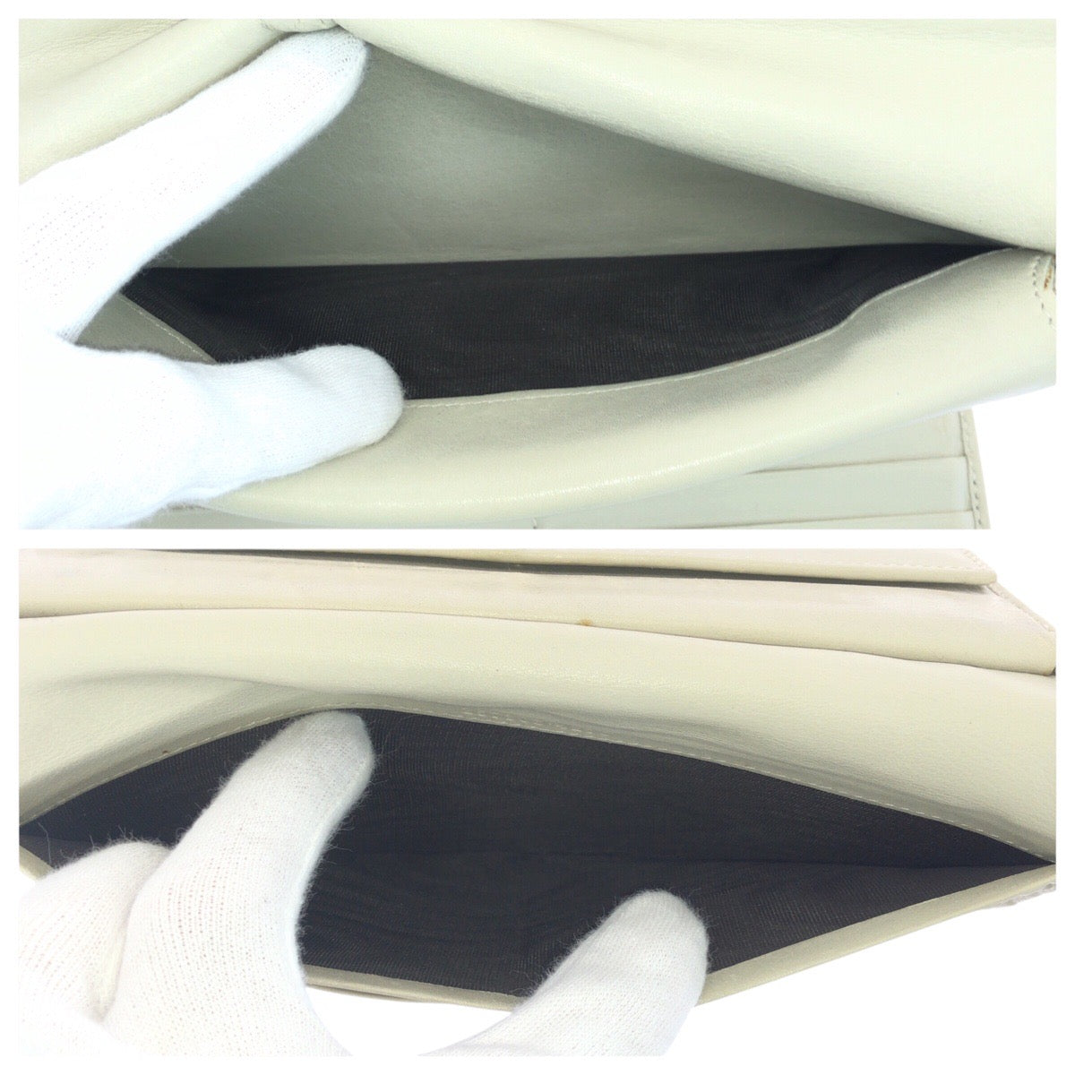 21634
GUCCI グッチ ベージュ ゴールド金具 GGキャンバス / レザー 257303 長財布 ロングウォレット レディース B