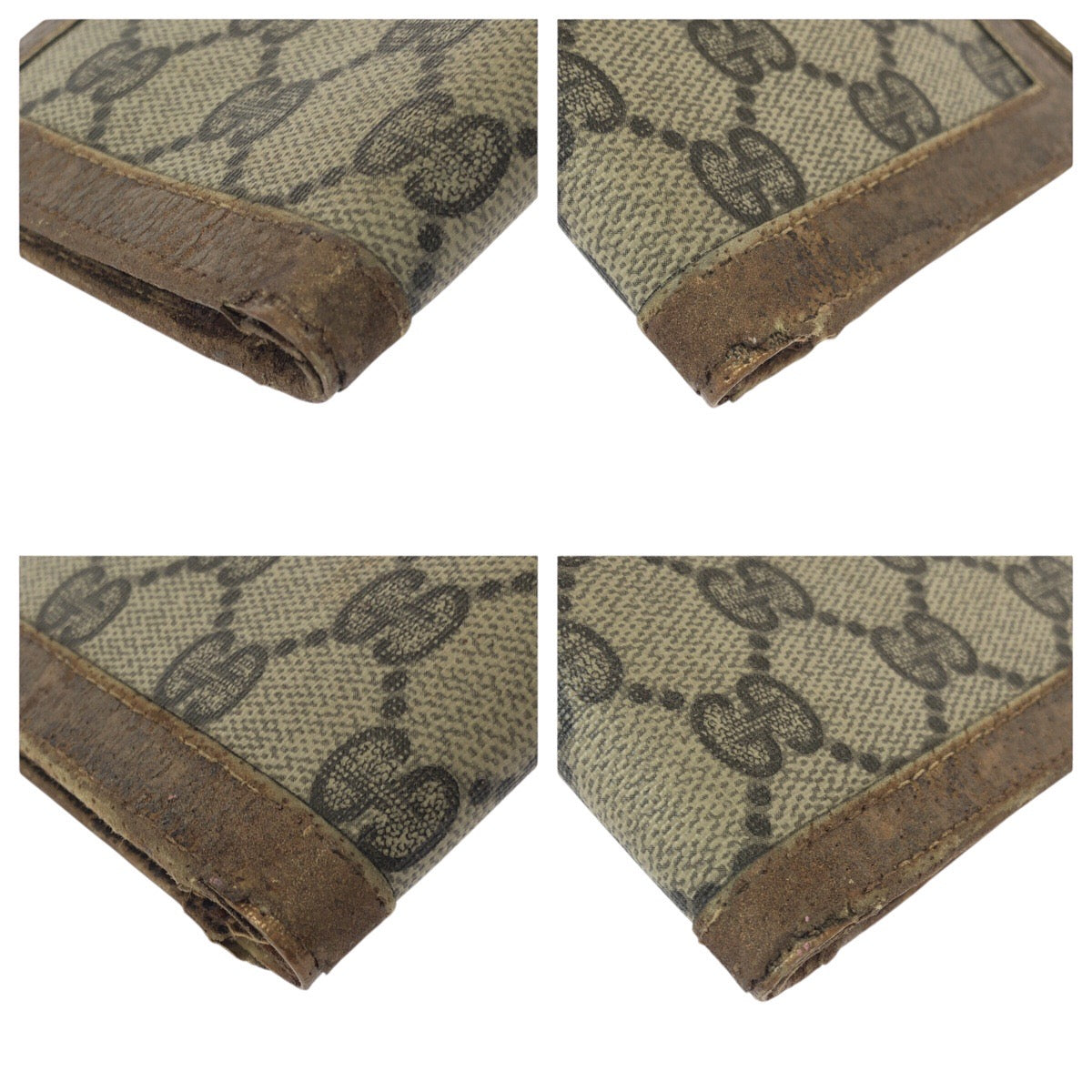 21636
GUCCI グッチ ベージュ ブラウン GGスプリームキャンバス 長財布 お札入れ ロングウォレット レディース B