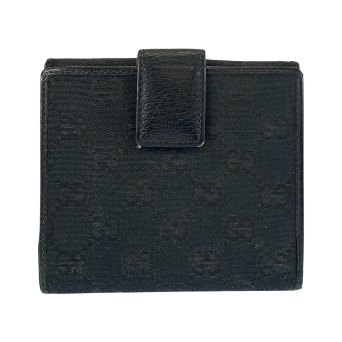 21637
GUCCI グッチ プリンシー ブラック 黒 ゴールド金具 GGキャンバス / レザー 167465 折財布 コンパクトウォレット レディース B6