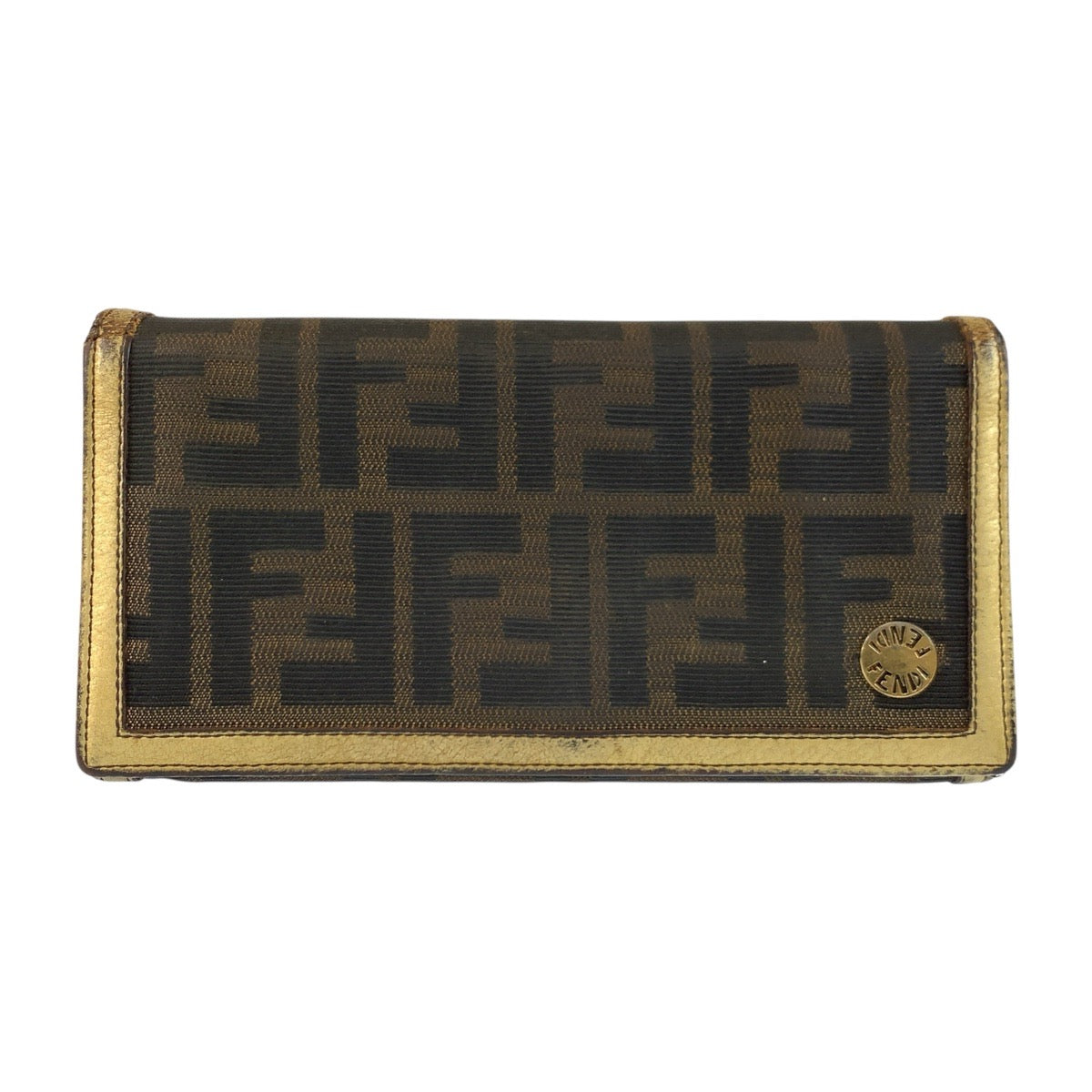 21641
FENDI フェンディ ズッカ ブラウン ゴールド キャンバス 2270-8M0000-VZ2-069 長財布 ロングウォレット レディース B7