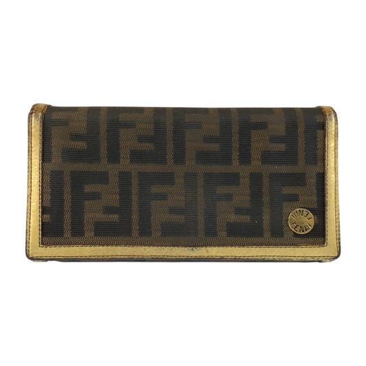21641
FENDI フェンディ ズッカ ブラウン ゴールド キャンバス 2270-8M0000-VZ2-069 長財布 ロングウォレット レディース B7