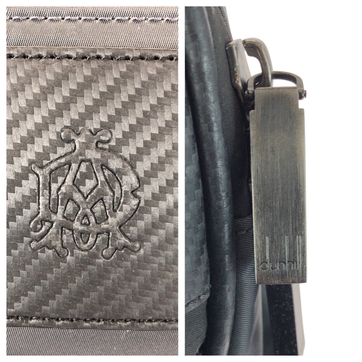 21644
Dunhill ダンヒル ブラック 黒 ガンメタ金具 ナイロン / レザー キャリーバッグ ビジネスキャリー メンズ ABP25