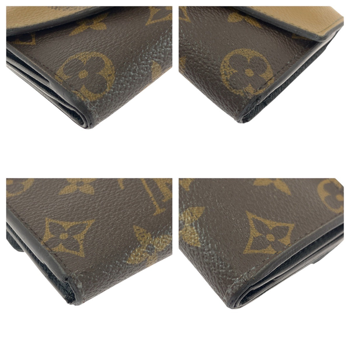 21645
LOUIS VUITTON ルイヴィトン モノグラム ポルトフォイユ ゾエ ブラウン ゴールド金具 PVC M80725 折財布 コンパクトウォレット レディース AB26
