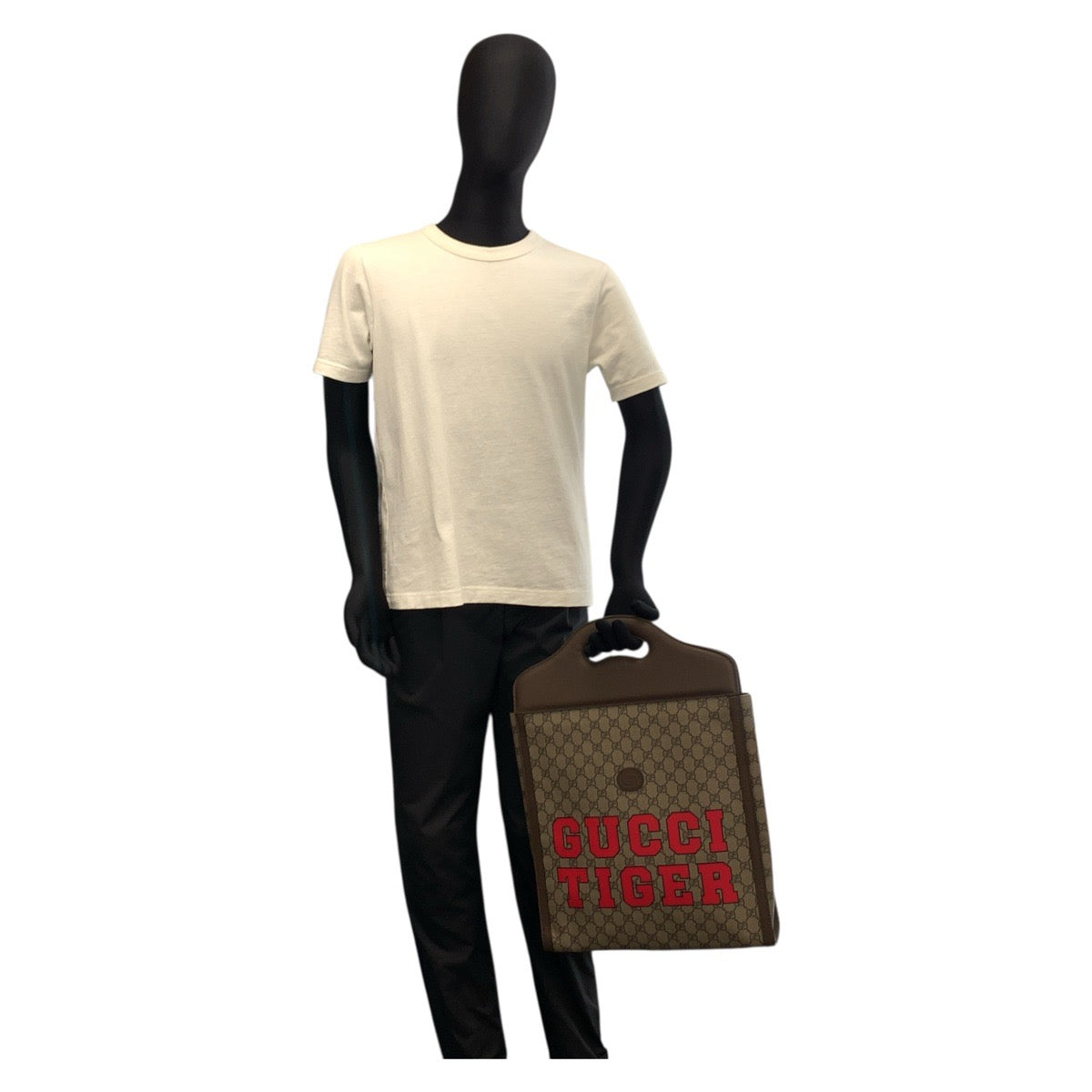 21646
GUCCI グッチ GUCCI TIGER ブラウン ゴールド金具 GGスプリームキャンバス / レザー 688497 トートバッグ ハンドバッグ ビジネスバッグ ショルダーバッグ 2way メンズ A78