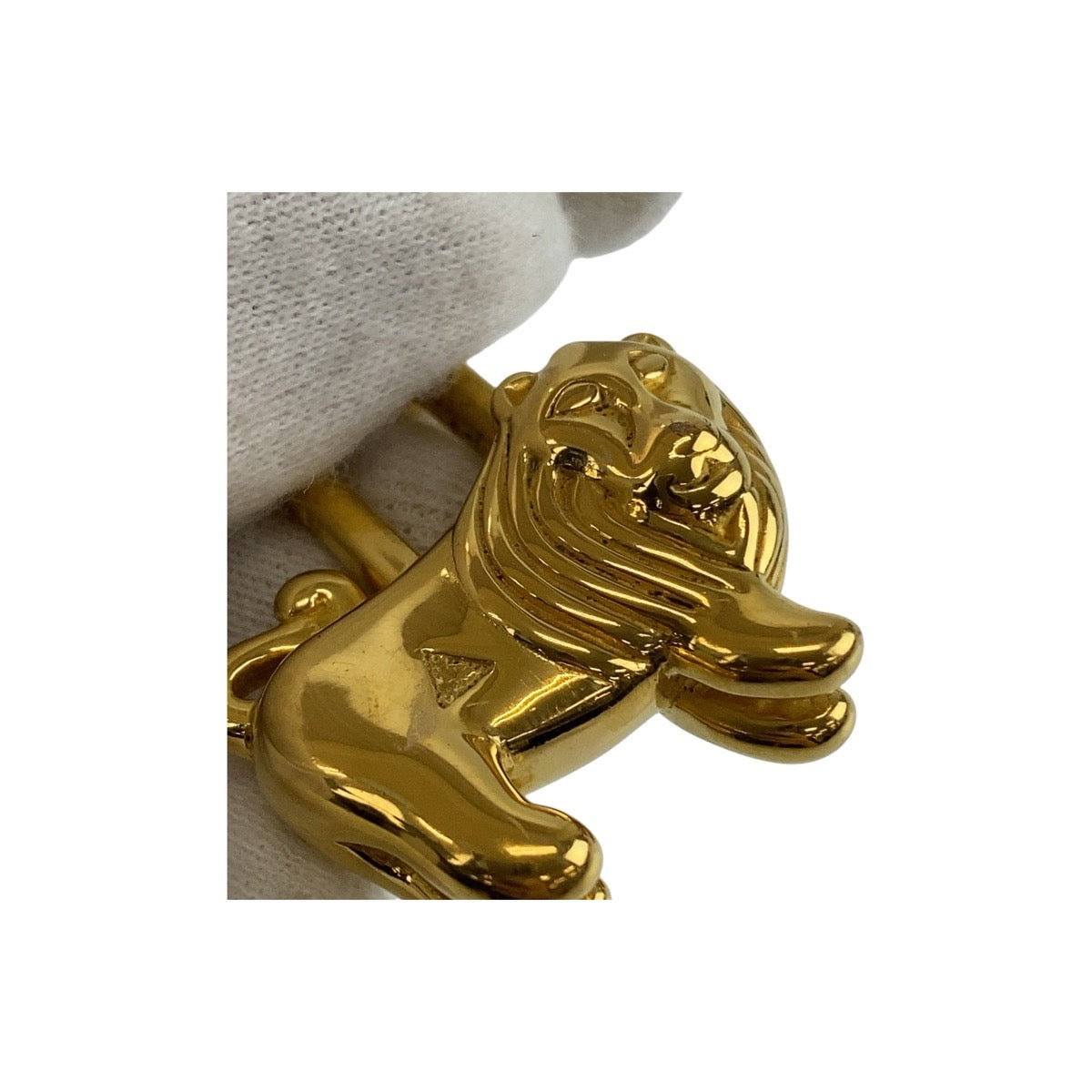 21648
HERMES エルメス アフリカ カデナ ライオン ゴールド メタル カデナ キーホルダー チャーム 男女兼用 レディース A80