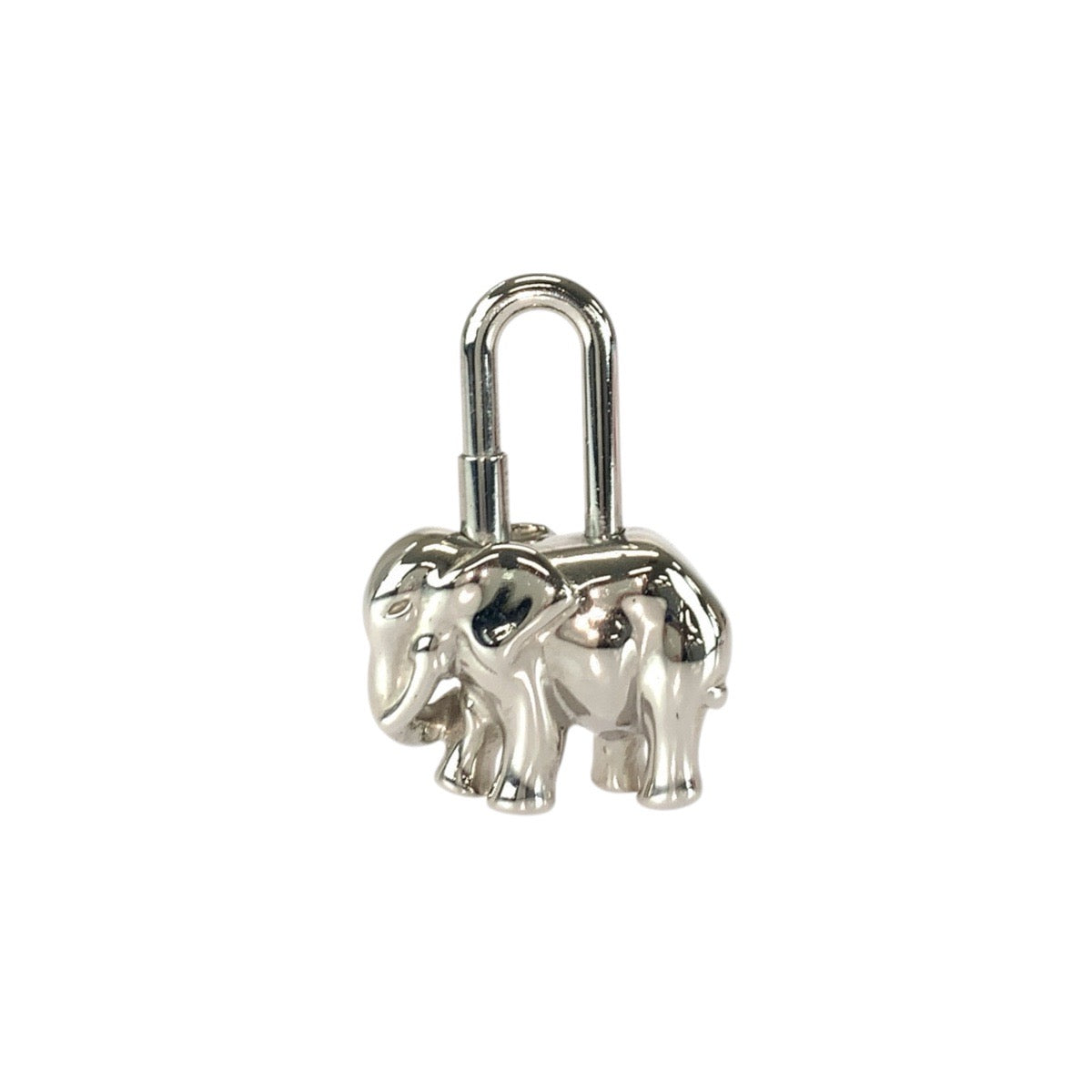 21649
HERMES エルメス ぞうモチーフ シルバー メタル カデナ チャーム 男女兼用 レディース A68
