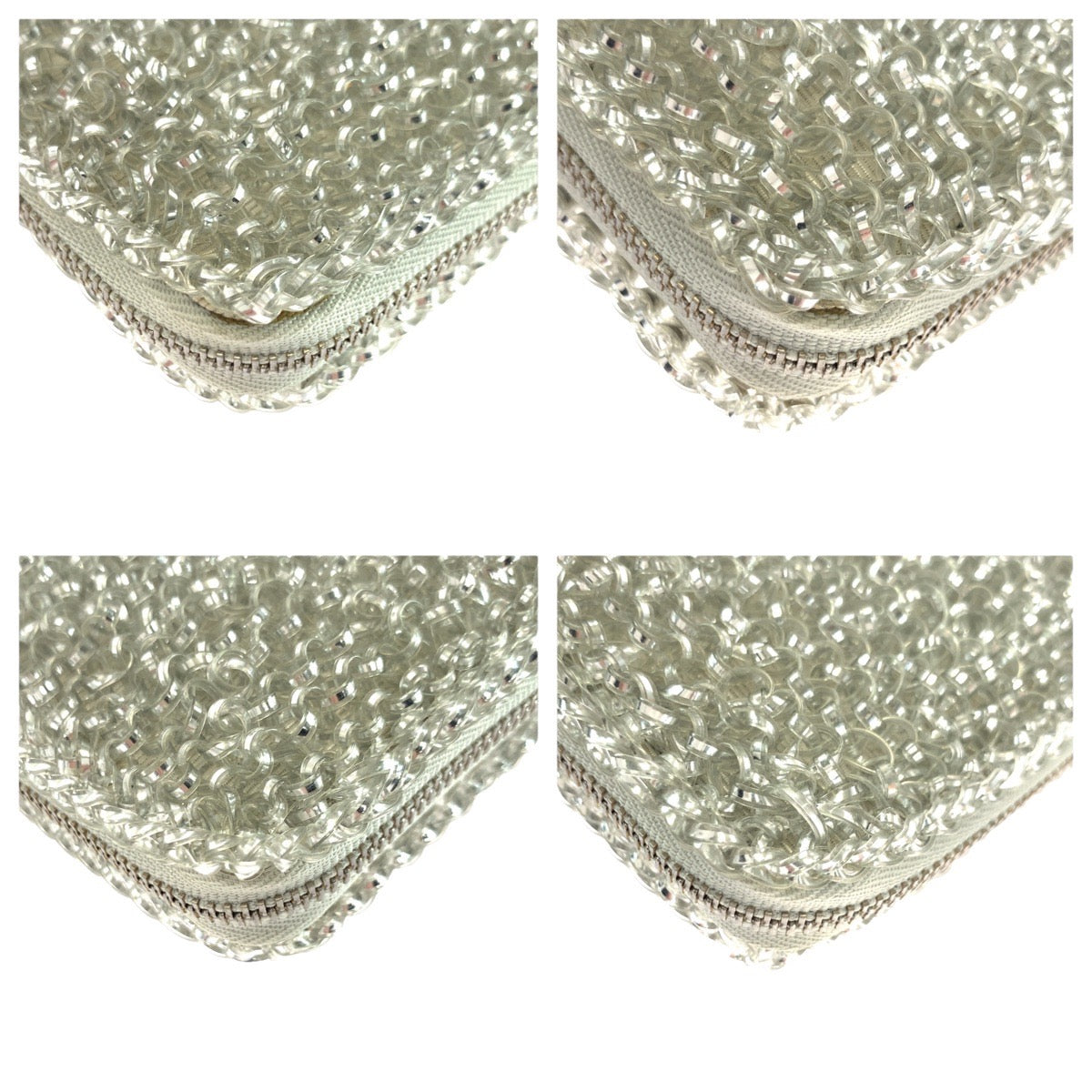 21650
ANTEPRIMA アンテプリマ シルバー シルバー金具 ワイヤー 長財布 チェーンウォレット ラウンドファスナー レディース A25