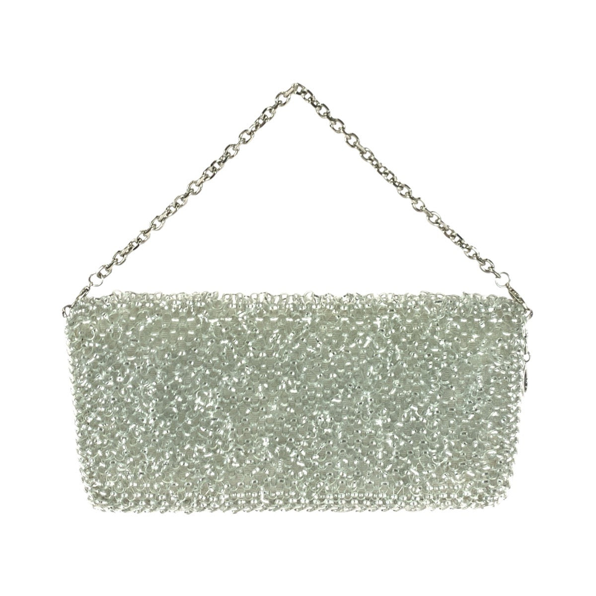 21650
ANTEPRIMA アンテプリマ シルバー シルバー金具 ワイヤー 長財布 チェーンウォレット ラウンドファスナー レディース A25