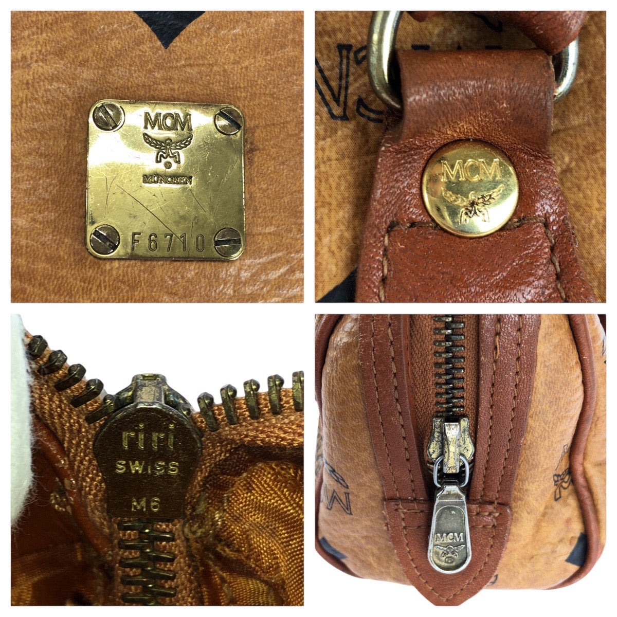 21652
MCM エム シー エム ヴィセトス コニャック ブラウン ゴールド金具 レザー ハンドバッグ ショルダーバッグ 2way レディース ABP22