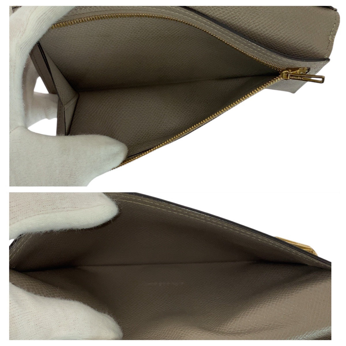 21656
HERMES エルメス ベアンスフレ エトゥープ グレー グレージュ ヴォーエプソン 長財布 ロングウォレット C刻印 レディース AB42