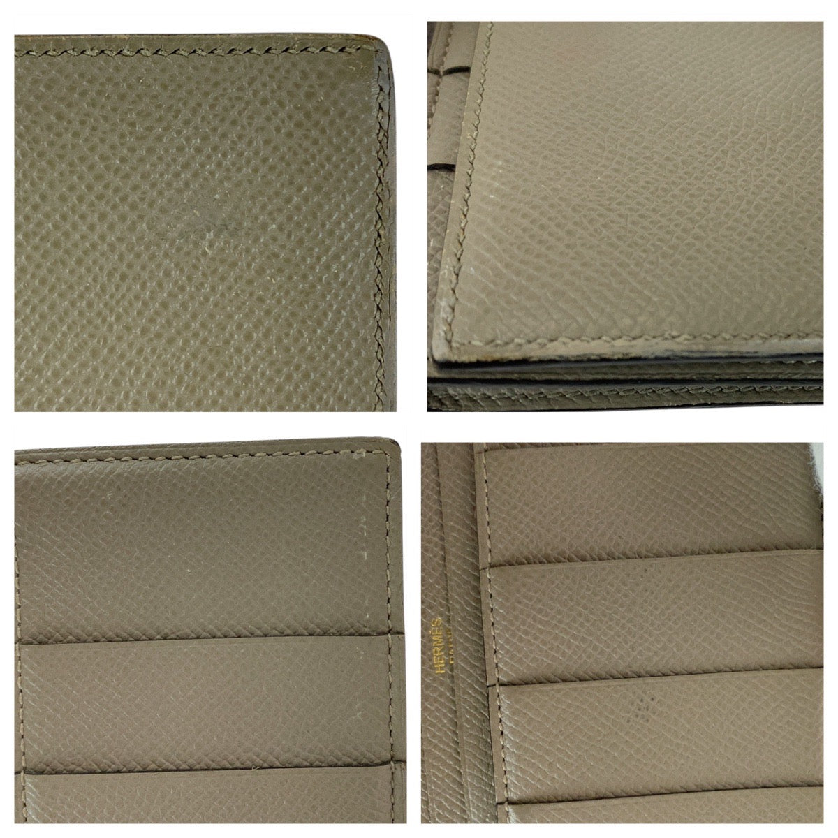 21656
HERMES エルメス ベアンスフレ エトゥープ グレー グレージュ ヴォーエプソン 長財布 ロングウォレット C刻印 レディース AB42