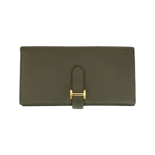 21656
HERMES エルメス ベアンスフレ エトゥープ グレー グレージュ ヴォーエプソン 長財布 ロングウォレット C刻印 レディース AB42