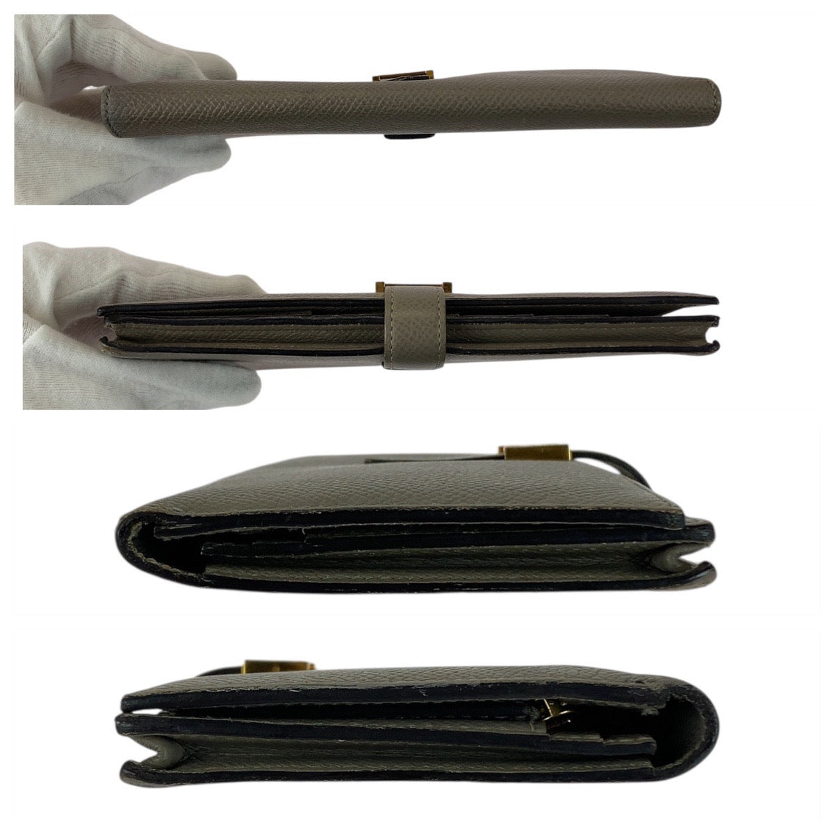 21656
HERMES エルメス ベアンスフレ エトゥープ グレー グレージュ ヴォーエプソン 長財布 ロングウォレット C刻印 レディース AB42