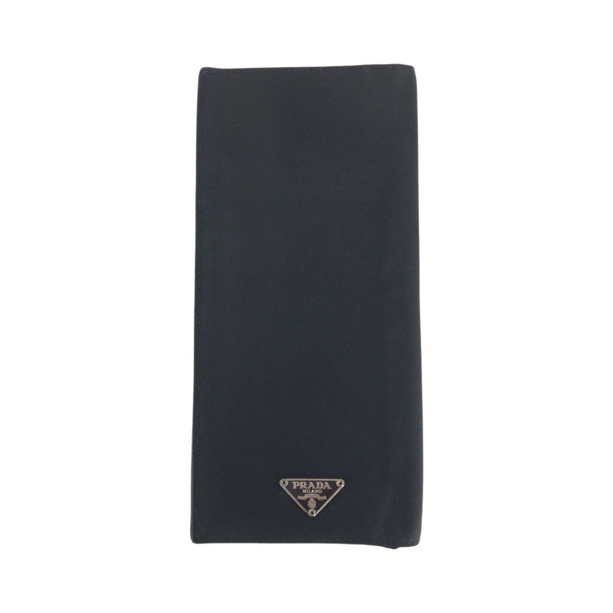 21663
PRADA プラダ テスート 三角ロゴプレート ブラック 黒 シルバー金具 ナイロン / レザー 長財布 ロングウォレット レディース AB