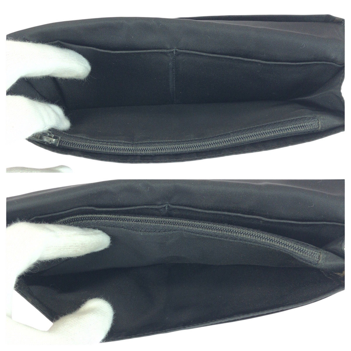 21663
PRADA プラダ テスート 三角ロゴプレート ブラック 黒 シルバー金具 ナイロン / レザー 長財布 ロングウォレット レディース AB