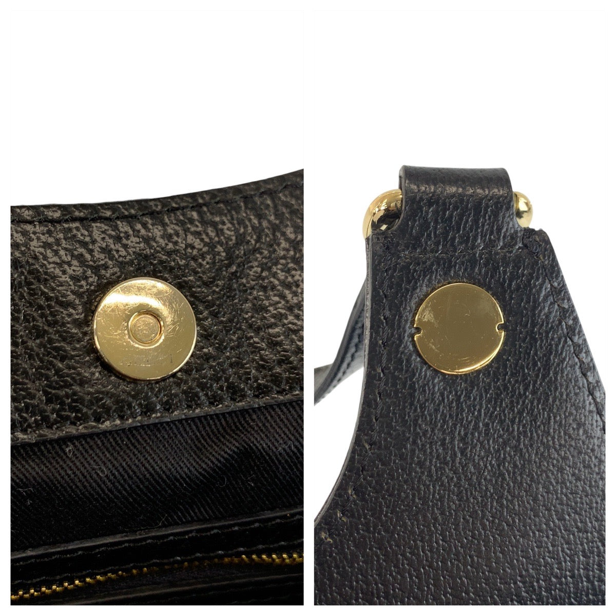21664
GUCCI グッチ ブラック 黒 ゴールド金具 GGキャンバス / レザー 154981 ショルダーバッグ トートバッグ レディース A