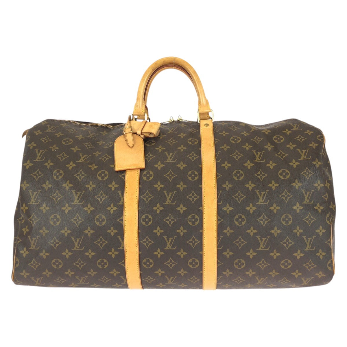 21665
LOUIS VUITTON Monogram Keepall 55 Brown Gold Hardware PVC / Leather M41424 Boston Bag Travel Bag Women's ABP