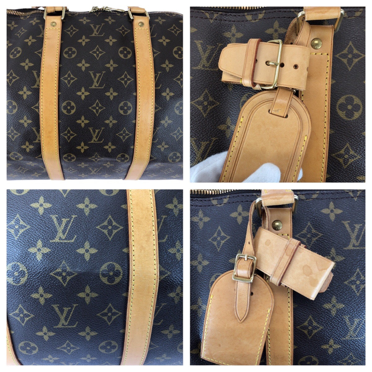 21665
LOUIS VUITTON Monogram Keepall 55 Brown Gold Hardware PVC / Leather M41424 Boston Bag Travel Bag Women's ABP