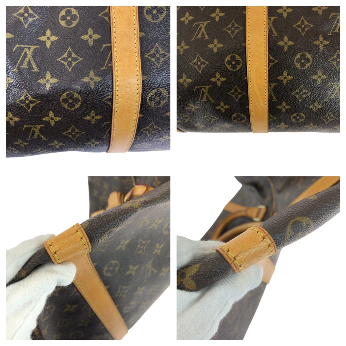 21665
LOUIS VUITTON Monogram Keepall 55 Brown Gold Hardware PVC / Leather M41424 Boston Bag Travel Bag Women's ABP