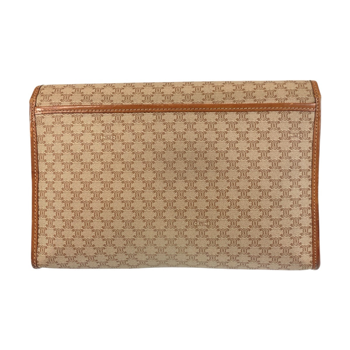 21666
CELINE Macadam Brown Gold Hardware PVC / Leather M08 Clutch Bag Second Bag Women's AB