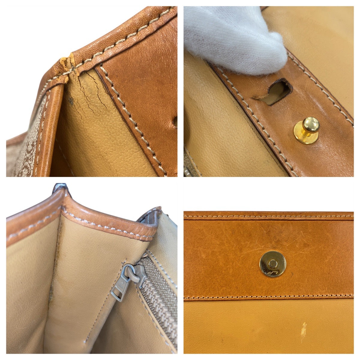 21666
CELINE Macadam Brown Gold Hardware PVC / Leather M08 Clutch Bag Second Bag Women's AB