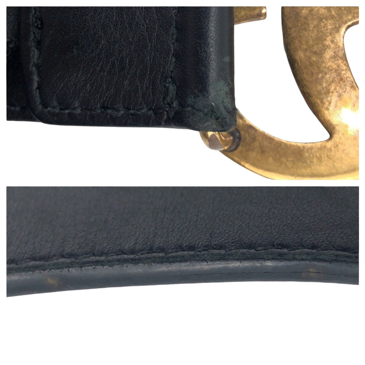 21669
GUCCI グッチ GGマーモント 80/32 ブラック 黒 ゴールド レザー / メタル 414516 AP00T ベルト バックル メンズ ABP23