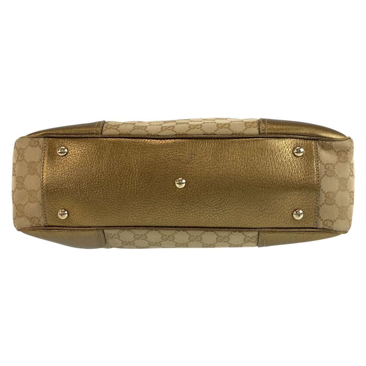 21674
GUCCI Princy Beige Gold GG Canvas / Leather 163805 Tote Bag Shoulder Bag Ladies AB