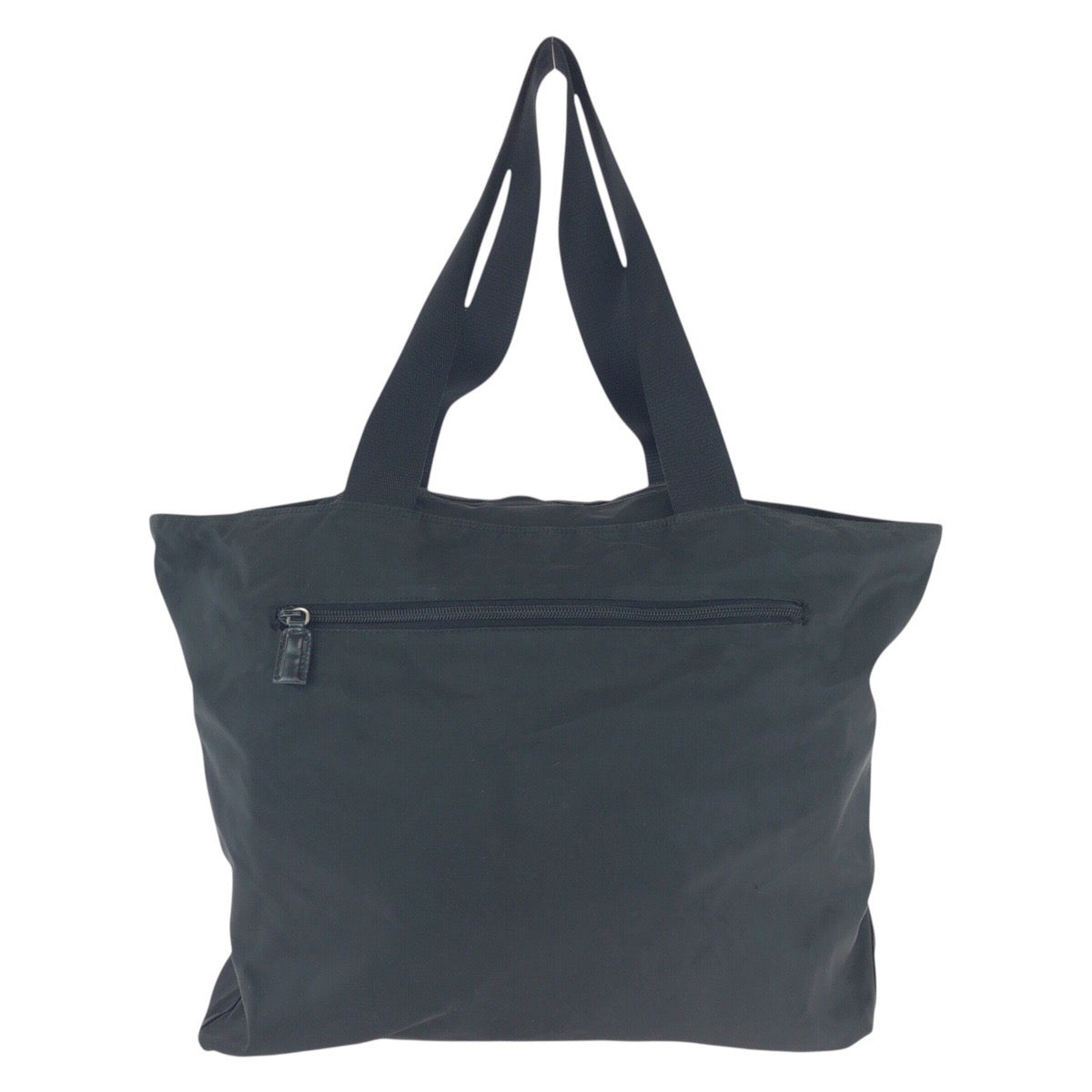 21680
PRADA Tessuto Triangle Logo Plate Black Silver Hardware Nylon Shoulder Bag Handbag Unisex Women's AB