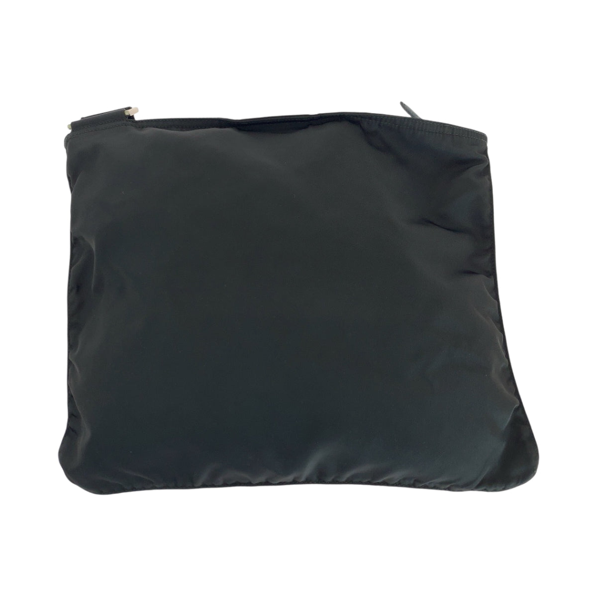 21683
PRADA Tessuto Triangle Logo Plate Black Silver Hardware Nylon Shoulder Bag Sacoche for Women AB