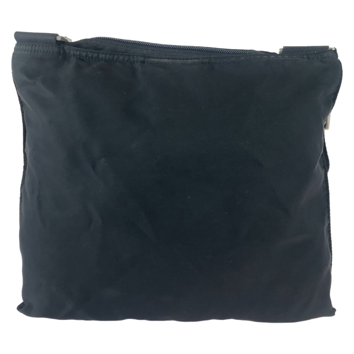 21688
PRADA Tessuto Triangle Logo Plate Black Silver Hardware Nylon Shoulder Bag Messenger Bag Unisex Women's AB