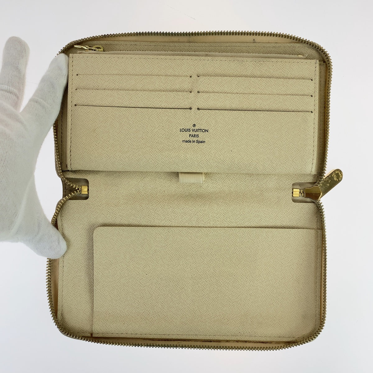 21695
LOUIS VUITTON ルイヴィトン ダミエ アズール ジッピー オーガナイザー ホワイト グレー ゴールド金具 PVC N60012 長財布 ラウンドファスナー ジッピーウォレット レディース AB