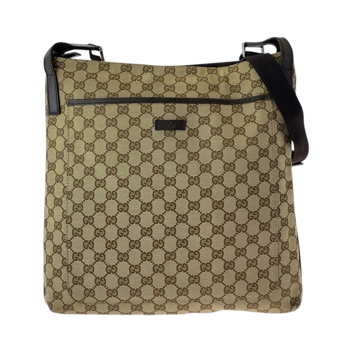 21696
GUCCI Beige Brown GG Canvas / Leather 122791 Shoulder Bag Messenger Bag Women's ABP35